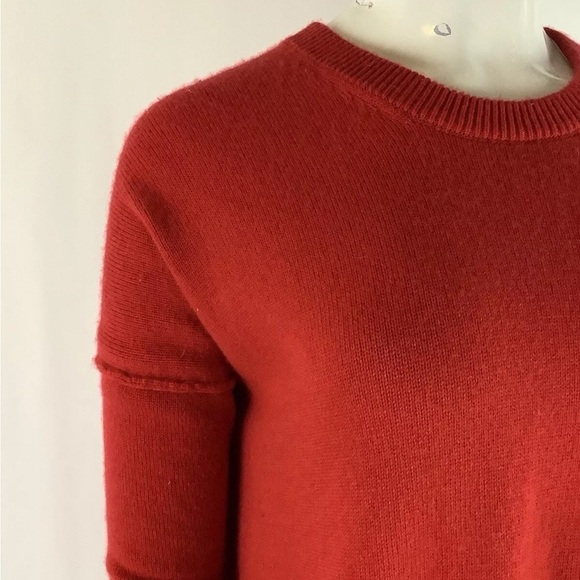 Athleta Sz S Perspective Wool Cashmere Sweater Red Crewneck Pullover Style - Picture 2 of 6
